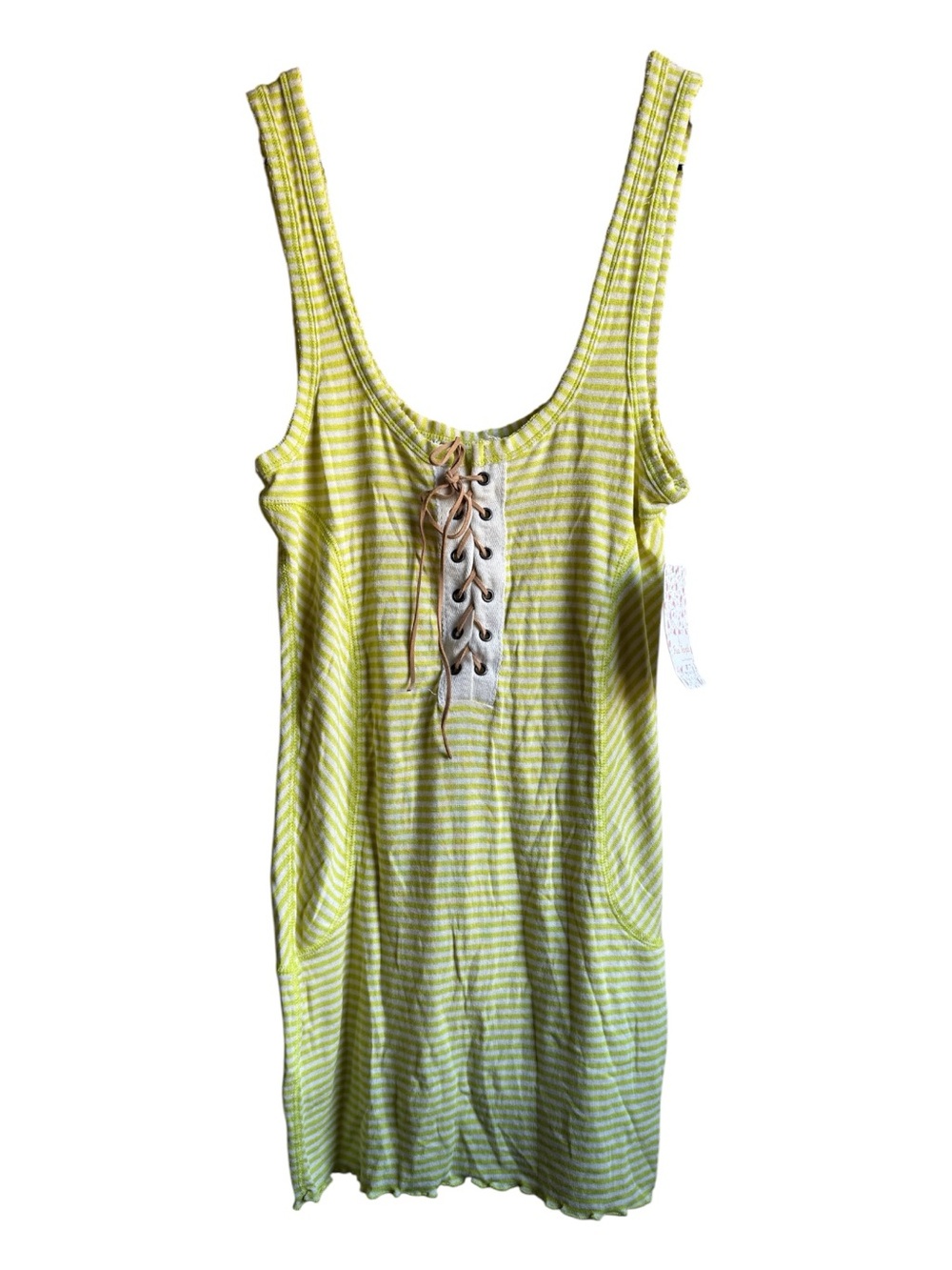 We The Free Striped Lace-Up Tank
